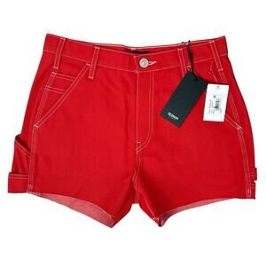Hudson Carpenter Short Women’s 
Sz 28 Jasper (red) Utility Hammer Loop Raw Hem